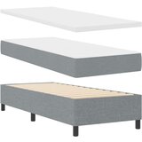  Postelja s kontejnerjem z vzmetnico svetlo siva 90x200 cm tkanina, (22083949) | Shoptok.si
