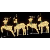 vidaXL LED irvasi 4 pcs Zlatno 45 x 19 x 65 cm tkanina | shoptok.hr