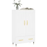  Visoka komoda bijela 69,5 x 31 x 115 cm od konstruiranog drva | Eponuda.com