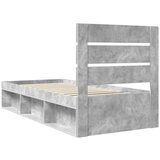  Okvir za krevet s uzglavljem Betonska siva 90 x 190 cm | shoptok.hr