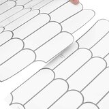  Pernata pločica 50 pcs Bijela siva 30 x 30 cm Poliuretan i PET | shoptok.hr