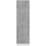 Ormarić za hladnjak siva boja betona 60 x 57 x 207 cm iverica | shoptok.hr