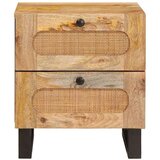  Nočna omarica 2 pcs Naravna 40 x 33,5 x 46 cm Masiven les manga, (5000107140) | Shoptok.si