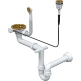 Quadron odvod s P2O daljinskim za granit sudopere s 1 posudom, nano PVD zlato | shoptok.hr
