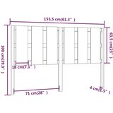  Uzglavlje za krevet boja meda 155,5x4x100 cm masivna borovina | Eponuda.ba