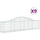  Lučne gabionske košare 9 kom 200x30x40/60 cm pocinčano željezo | shoptok.hr