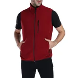 Dewberry 79233 Ghsy Multi-Pocket Fleece Mens Vest-BORDEAUX