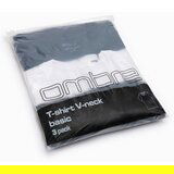 Ombre BASIC men's V-neck cotton t-shirt set - black/white/blue | Eponuda.ba