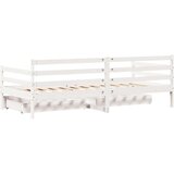vidaXL dnevna postelja s predali bela 90x200 cm trdna borovina, (21303693) | Shoptok.si