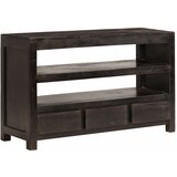 TV omarica iz trdnega akacijevega lesa 90x30x55 cm temno rjava Cene
