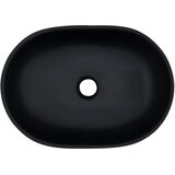 Nadgradni umivaonik crno-sivi ovalni 47 x 33 x 13 cm keramički | shoptok.hr