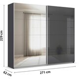 Modern Living Omara Z Drsnimi Vrati Feldkirch, Antracit Slike