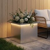  Vrtna posuda za sadnju s LED svjetlom Srebrna 30 x 40 x 30 cm - Nehrđajući čelik 30 x 40 x 30 cm 1 Cijene