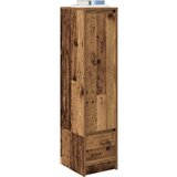 vidaXL Visoka omara starinski les 29,5x34x119,5 cm inženirski les | Shoptok.si