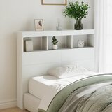 Ormarić za uzglavlje s LED svjetlima bijeli 120 x 17 x 102 cm | shoptok.hr