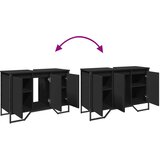 Ormarić za umivaonik crni 91 x 35 x 60 cm konstruirano drvo | shoptok.hr