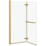  Ograda za tuš Zlatno 120 x 140 cm ESG staklo i aluminij | shoptok.hr