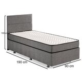 Hanah home dušek, baza i uzglavlje za jednokrevetni krevet 90 x 190cm | ePonuda.com