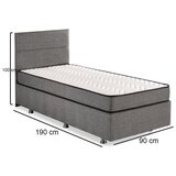 Hanah home Krevet Srebrni 90x38x190cm Crni | Eponuda.ba