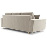 Cosmopolitan Design Bež žametna raztegljiva sedežna garnitura s prostorom za shranjevanje 235 cm Kyoto – | Shoptok.si