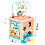 ECO TOYS Lesena didaktična kocka Dino | Shoptok.si