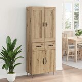  Highboard Umjetnički hrast 69,5 x 34 x 180 cm Konstruirano drvo Slike