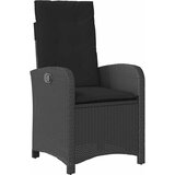  7-dijelni vrtni blagovaonski set s jastucima crni od poliratana Crna 150 cm table length | shoptok.hr