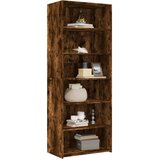  Visoka komoda dimljeni hrast 70x41x185 cm od konstruiranog drva | shoptok.hr