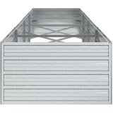 vidaXL Povišena vrtna gredica 320 x 80 x 45 cm pocinčani čelik srebrna | shoptok.hr