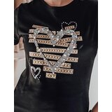 DStreet T-shirt damskie w serca MARISS czarny | Shoptok.si