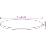  Okrugla stolna ploča Ø 60 x 2 cm od masivnog bagremovog drva | shoptok.hr