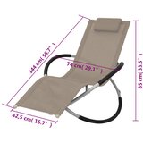  Vanjska geometrijska ležaljka za sunčanje čelična smeđesiva | Eponuda.com