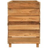  Povišena gredica 100 x 40 x 55 cm reciklirana tikovina i čelik | shoptok.hr