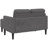  Dvosjed s ležaljkom u obliku slova L siva 125 cm umjetna koža | shoptok.hr