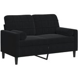  Dvosjed s ukrasnim jastucima crni 120 cm baršunasti | Eponuda.com