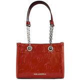 Karl Lagerfeld Torbe SKUARE SP SHINY MONO SM TO Rdeča | Shoptok.si
