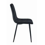  Set od 3 stolice LIBRA - crni baršun / crne noge | shoptok.hr