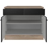 Flex-Well Kuhinjska Spodnja Omarica Capri, Črna, Hrast | Shoptok.si