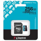 Kingston Technology 256GB microSDXC Canvas Go Plus Gen4 200MB /s A2 U3 V30 Card + Adapter | shoptok.hr
