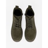 Sergio Leone Dark green women's hiking boots with suede trim by | ePonuda.com