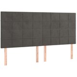  Posteljno vzglavje temno sivo 180x5x118/128 cm žamet, (20794168) | Shoptok.si