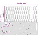  Stupovi ograde 11 kom U-kanal 60 cm Galvanizirani čelik Šesterokutna ograda 0.6x100 m Galvanizirani čelik | shoptok.hr