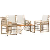  Set vanjskog namještaja 4 pcs Prirodna i krema bijela | shoptok.hr