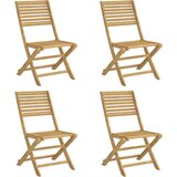 Maison Chic Zložljivi Vrtni Stoli - Stol za vrti 4 kosi 48,5x61,5x87 cm trdna akacija JS2834, (21875627) Cene