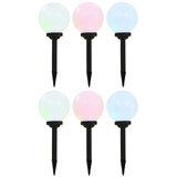  Vanjske solarne svjetiljke 6 kom LED kuglaste 20 cm RGB | shoptok.hr