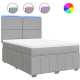 Maison Chic Box spring posteljni - Vzmetna postelja z vzmetnico svetlo siv 140x190 cm blago SL4559, (21906371) | Shoptok.si