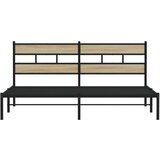 Metalni okvir kreveta bez madraca boja hrasta sonome 183x213 cm | shoptok.hr