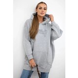  Insulated sweatshirt with embroidered inscription oversize gray Cijene