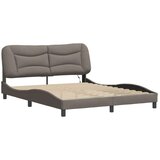  Posteljni okvir z LED lučkami taupe 160x200 cm tkanina, (21095199) | Shoptok.si