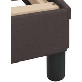  Postelja z vzmetnico temno rjav 120x200 cm blago | Shoptok.si
